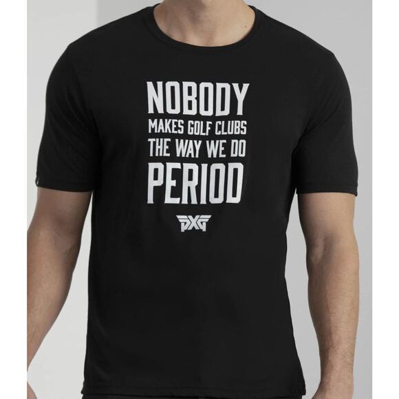 PXG Men's Nobody Period Crew Neck Golf Tee Black Sz 2XL NEW - Picture 6 of 7